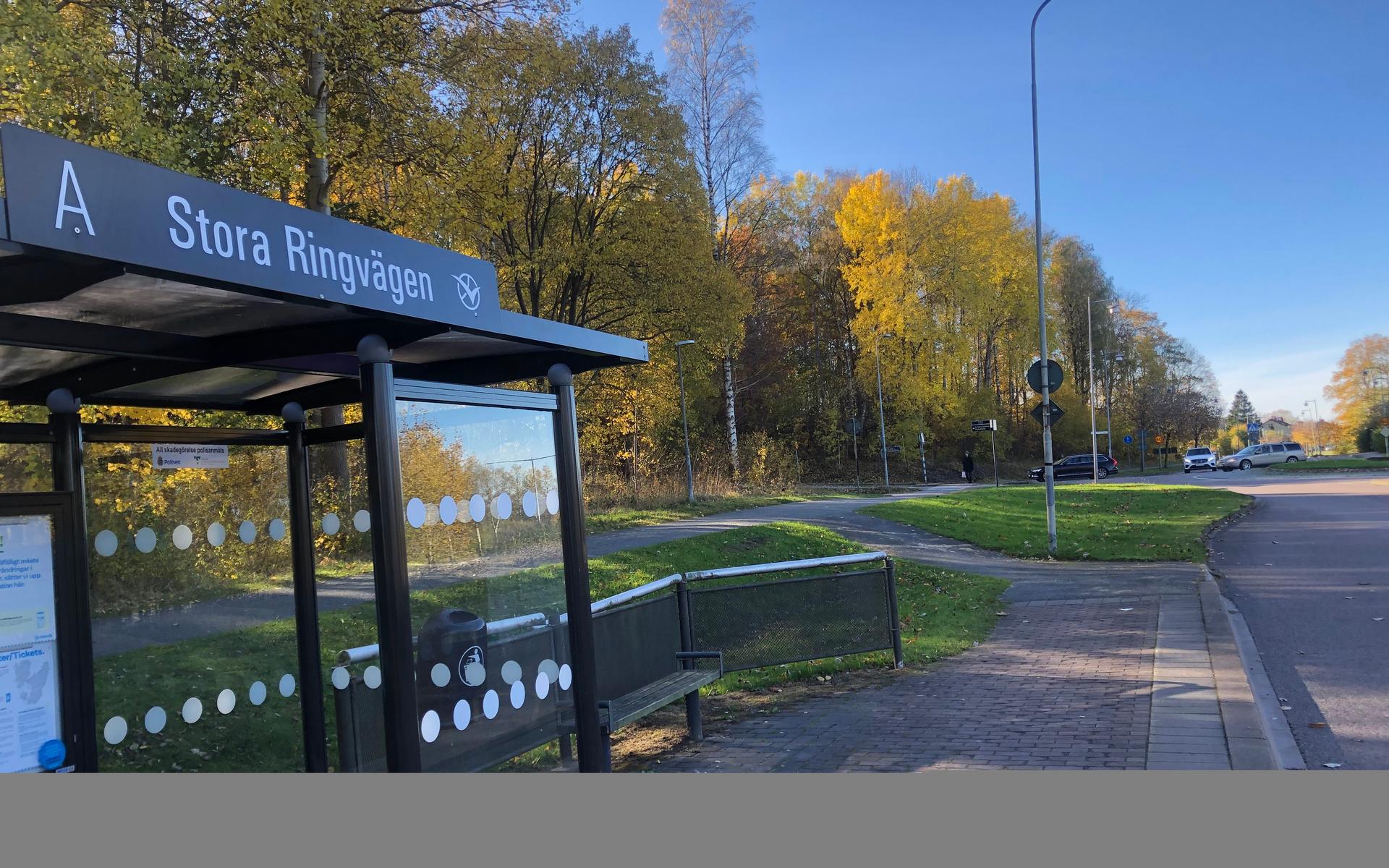 Vid korsningen Ringvägen-Göteborgsvägen och en liten bit av busshållplatsen vid Ringvägen. Här fanns planer på en ny skola i Sävedalen, den Internationella Engelska skolan.