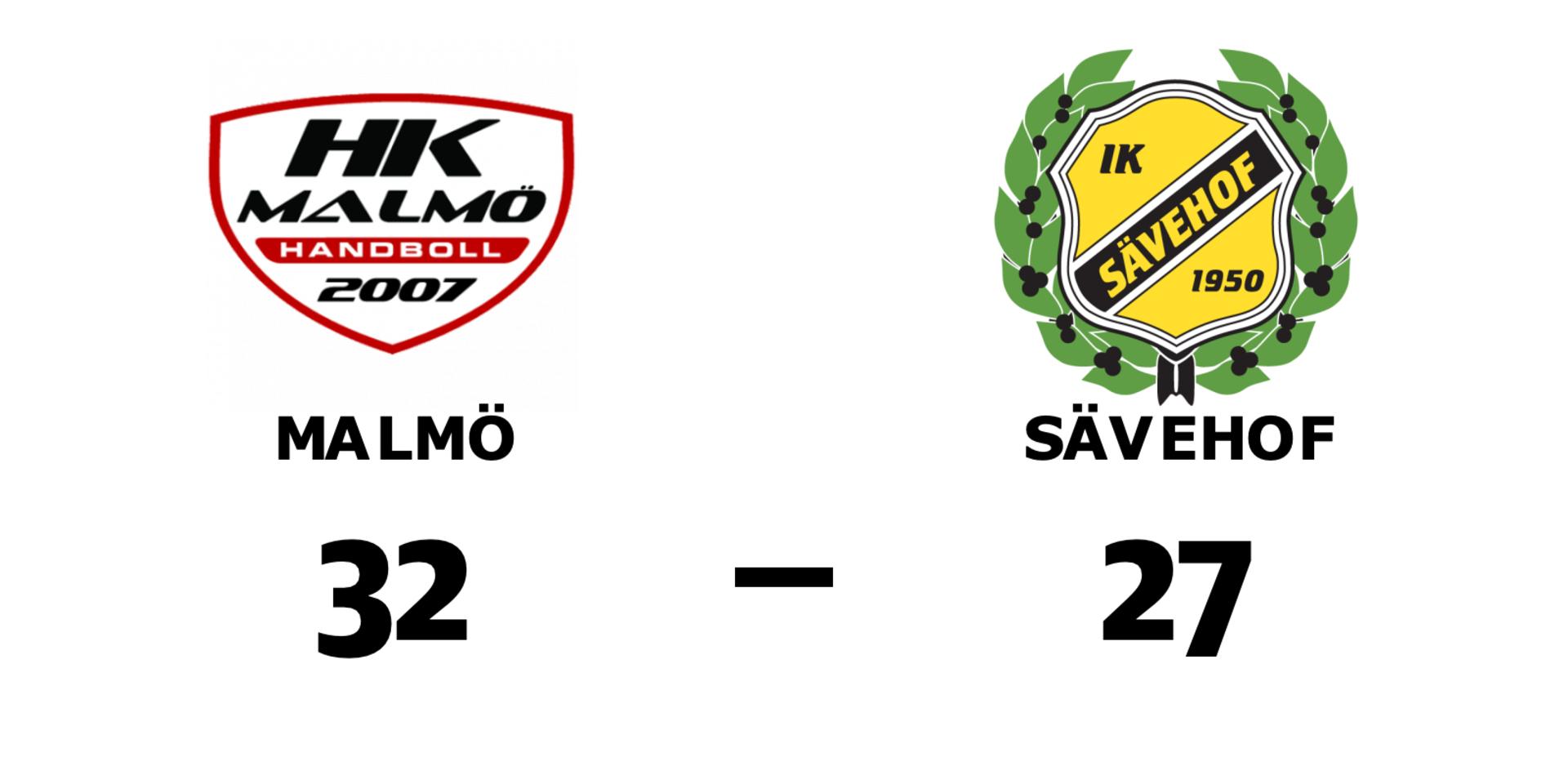Malmö vann mot Sävehof