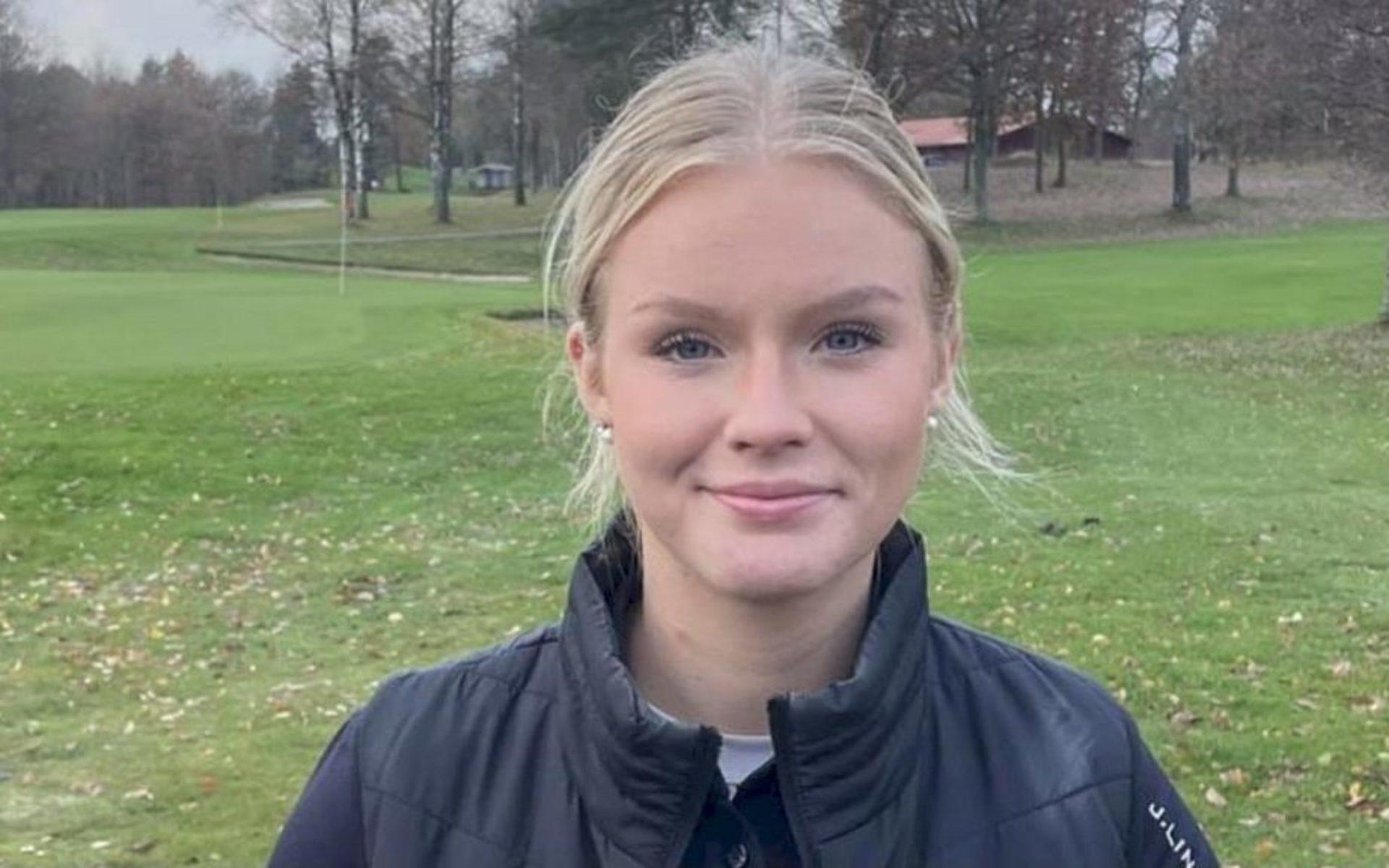 Sofia Tjäder började golfa i somras.