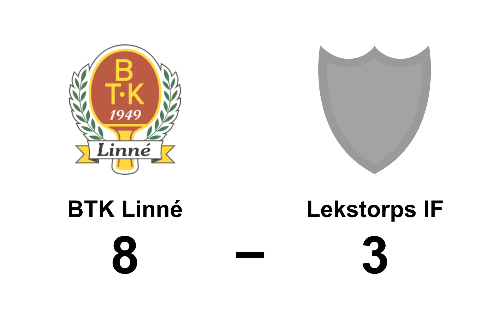BTK Linné vann mot Lekstorps IF bordtennis