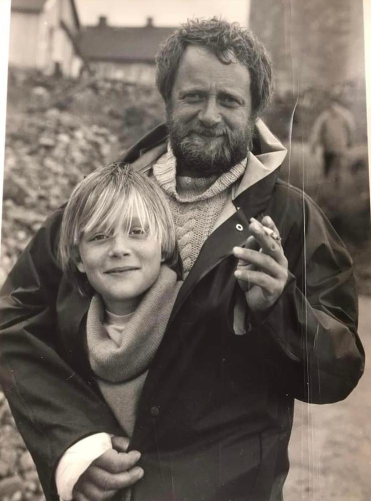 Terese Holzner och hennes pappa Christer Forsman på 1980-talet.