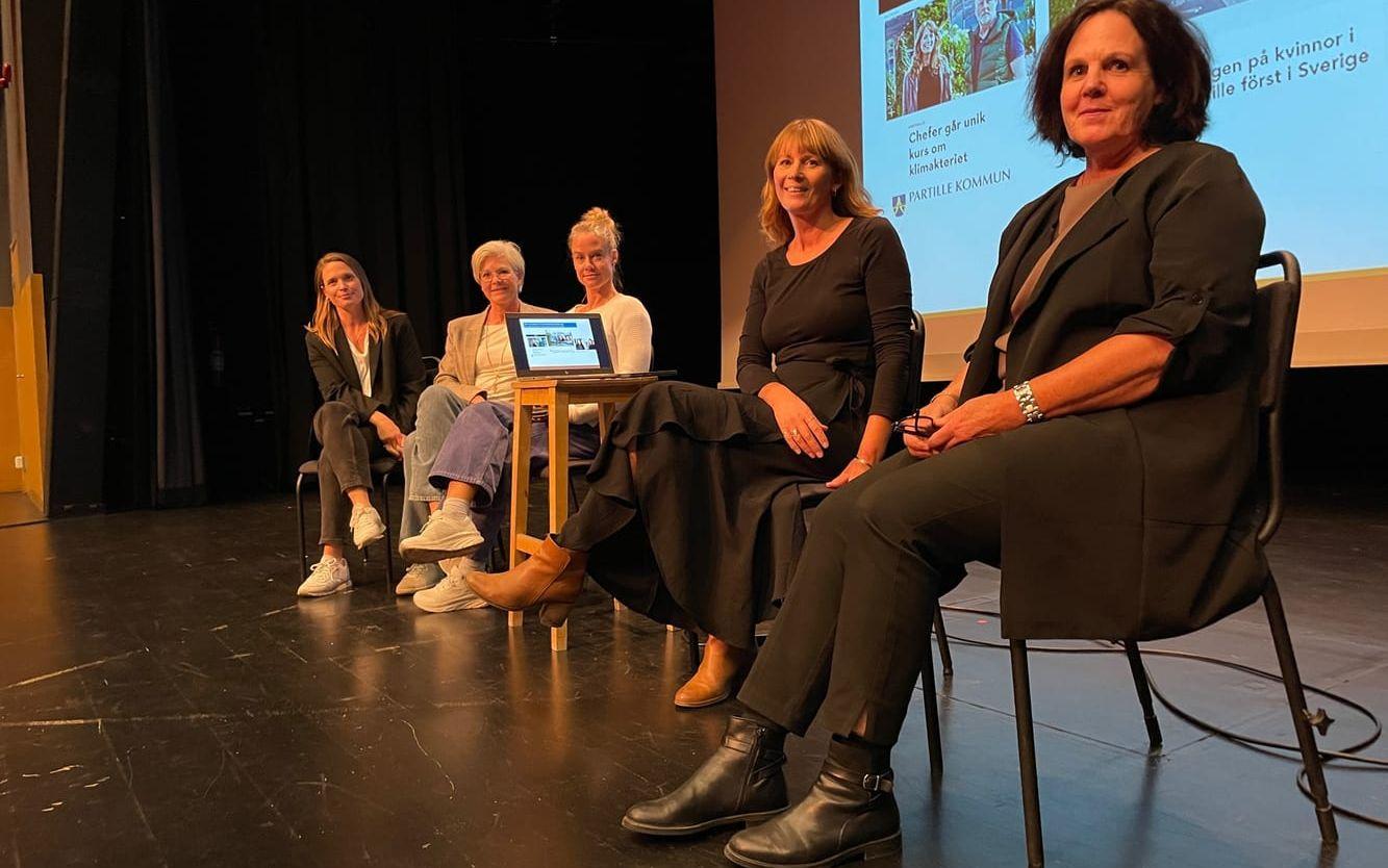 De fem som föreläser för kommunpersonal är (från vänster) Ida Godske, Kristina Persson, Jenny Pernbro och initiativtagarna Kristina Svensson och Lena Rindner.